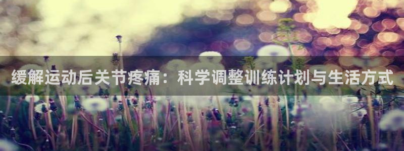 缓解运动后关节疼痛：科学调整训练计划与生活方式